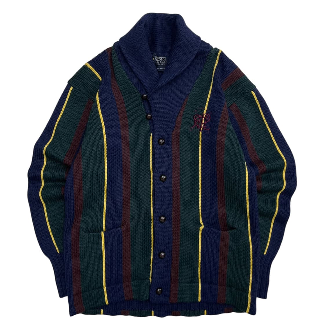 90's 폴로 헤비울 스트라이프 가디건 상품이미지2