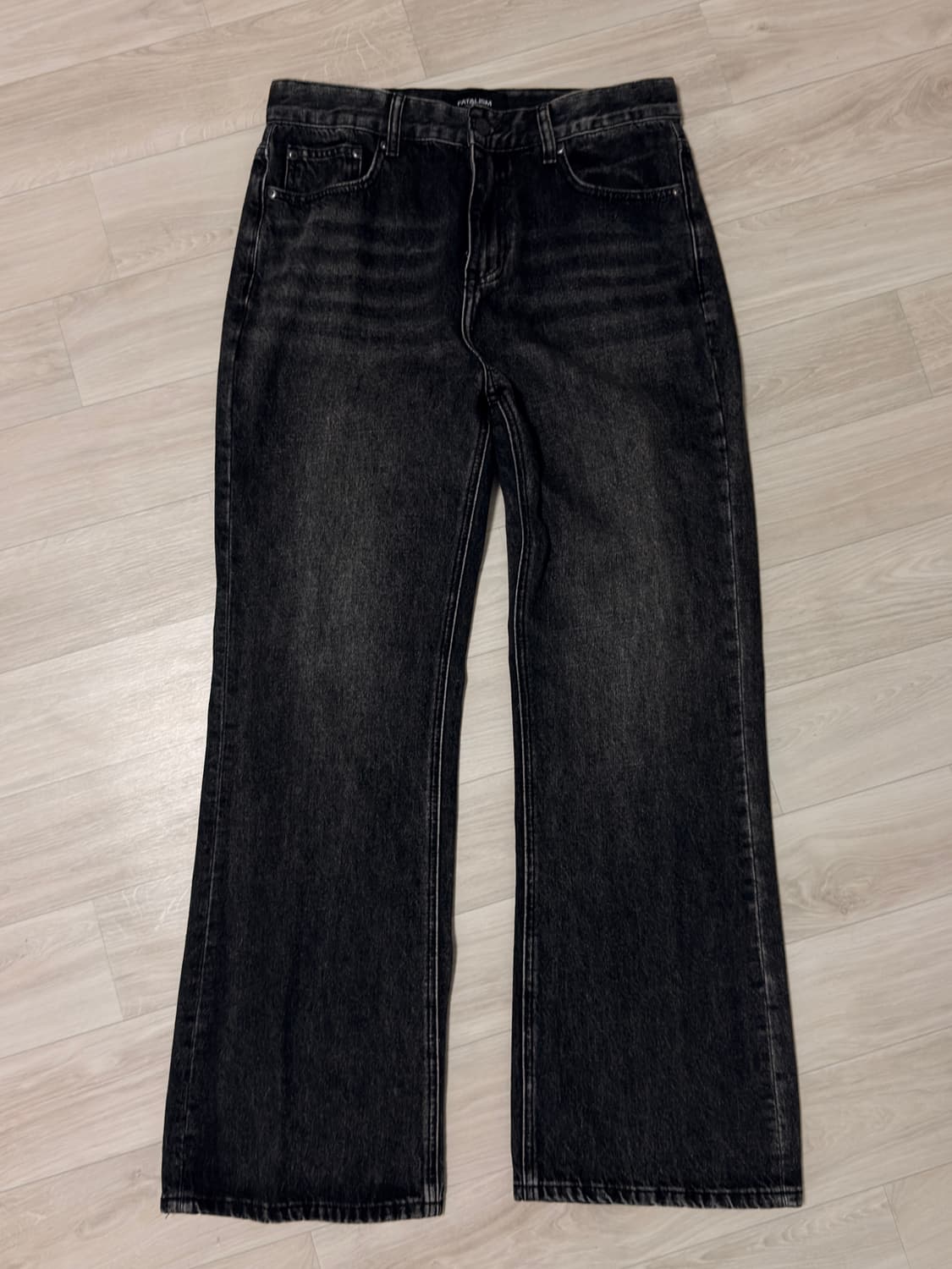 페이탈리즘 /Metal black crude semi flare fit  상품이미지2