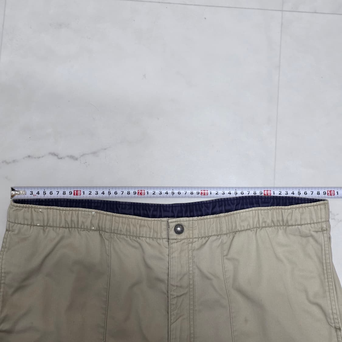 36-38) 00s 폴로 프랩스터 밴딩 쇼츠 반바지 베이지 상품이미지5