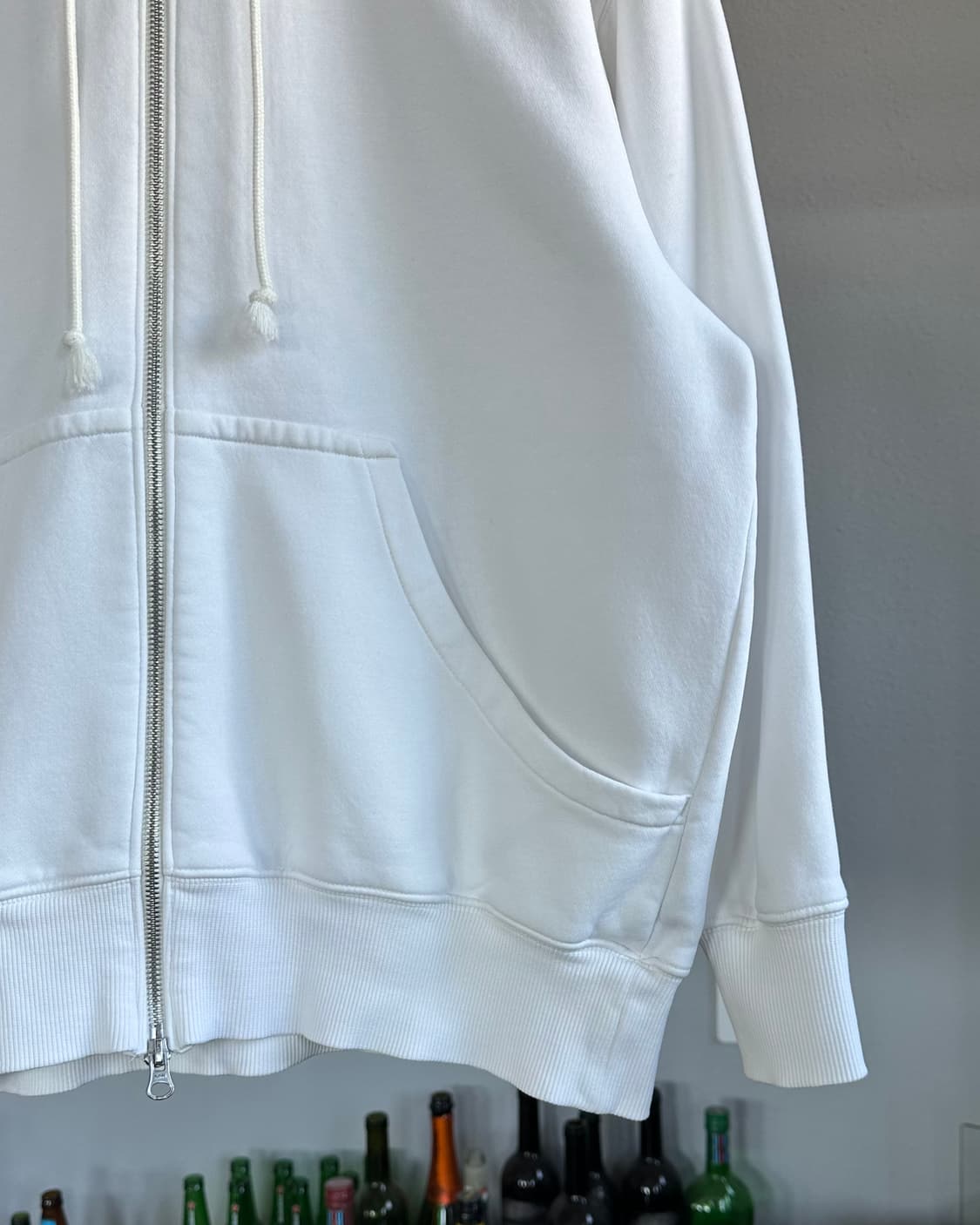 [L]나이키 스우시 화이트 기모 여성 후드집업 상품이미지4