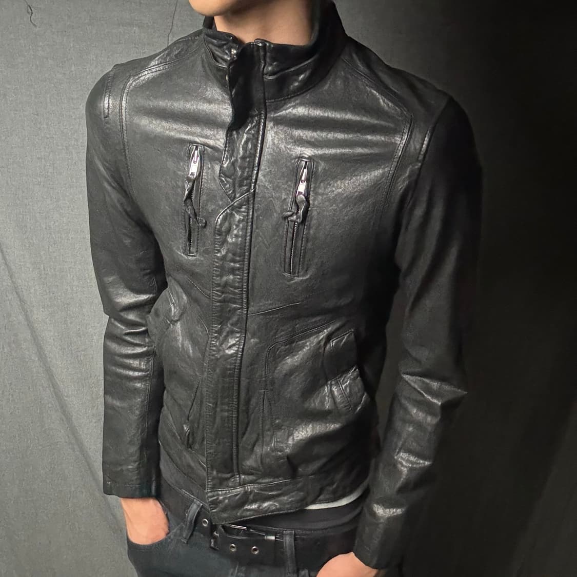 ltaly lamb skin leather jacket 상품이미지2