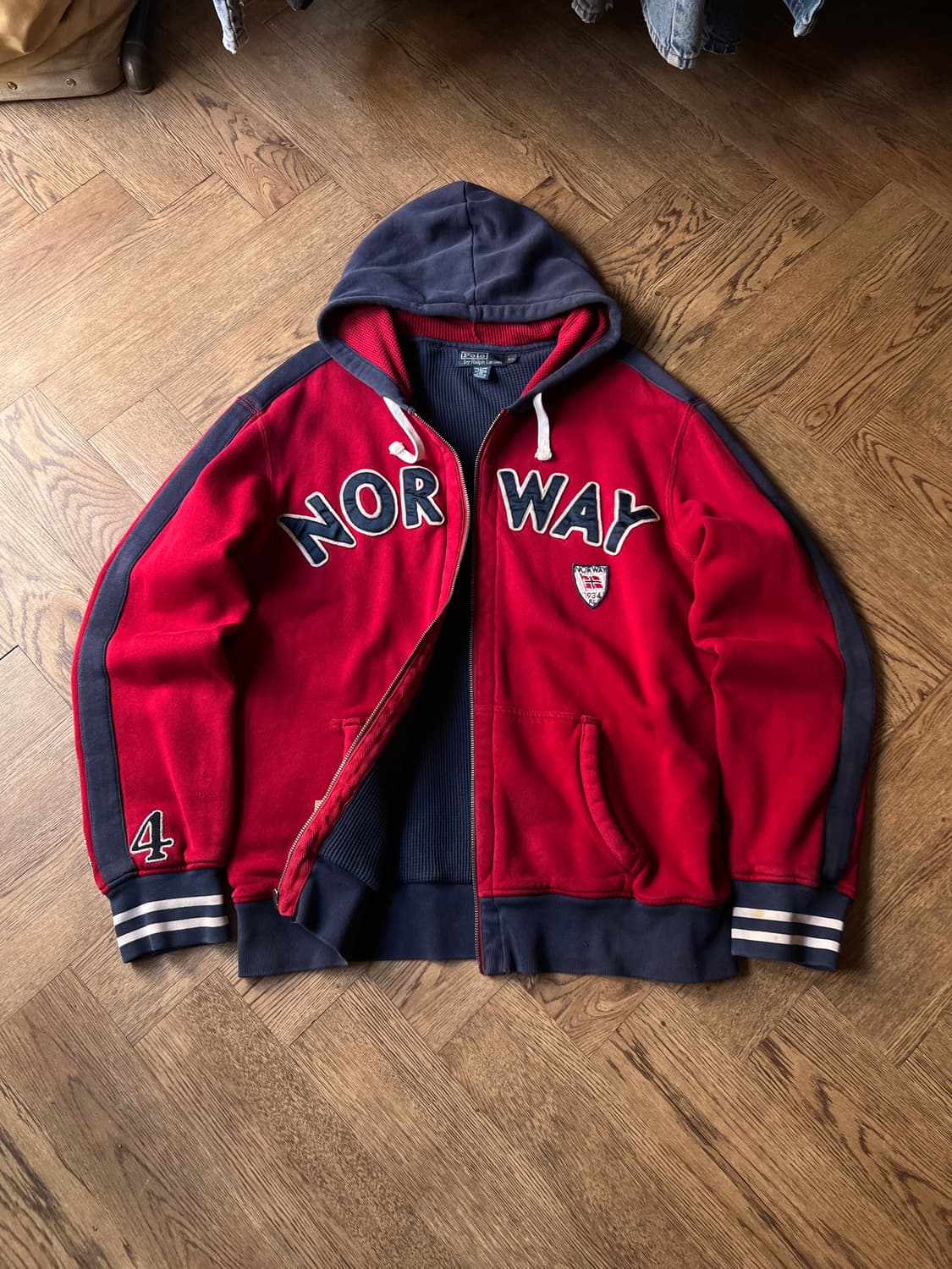 [XL]폴로 랄프로렌 1934 NORWAY OG 써멀 후드집업 상품이미지2