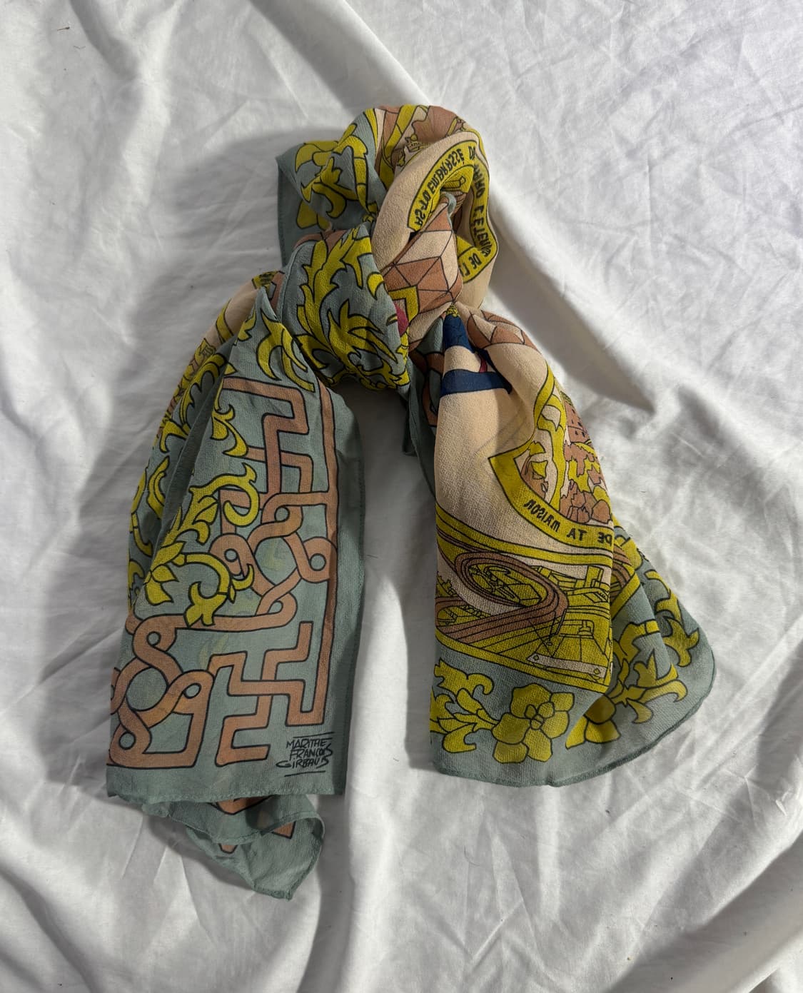 마리떼프랑소와저버 바로크 패턴 실크 스카프 상품이미지1