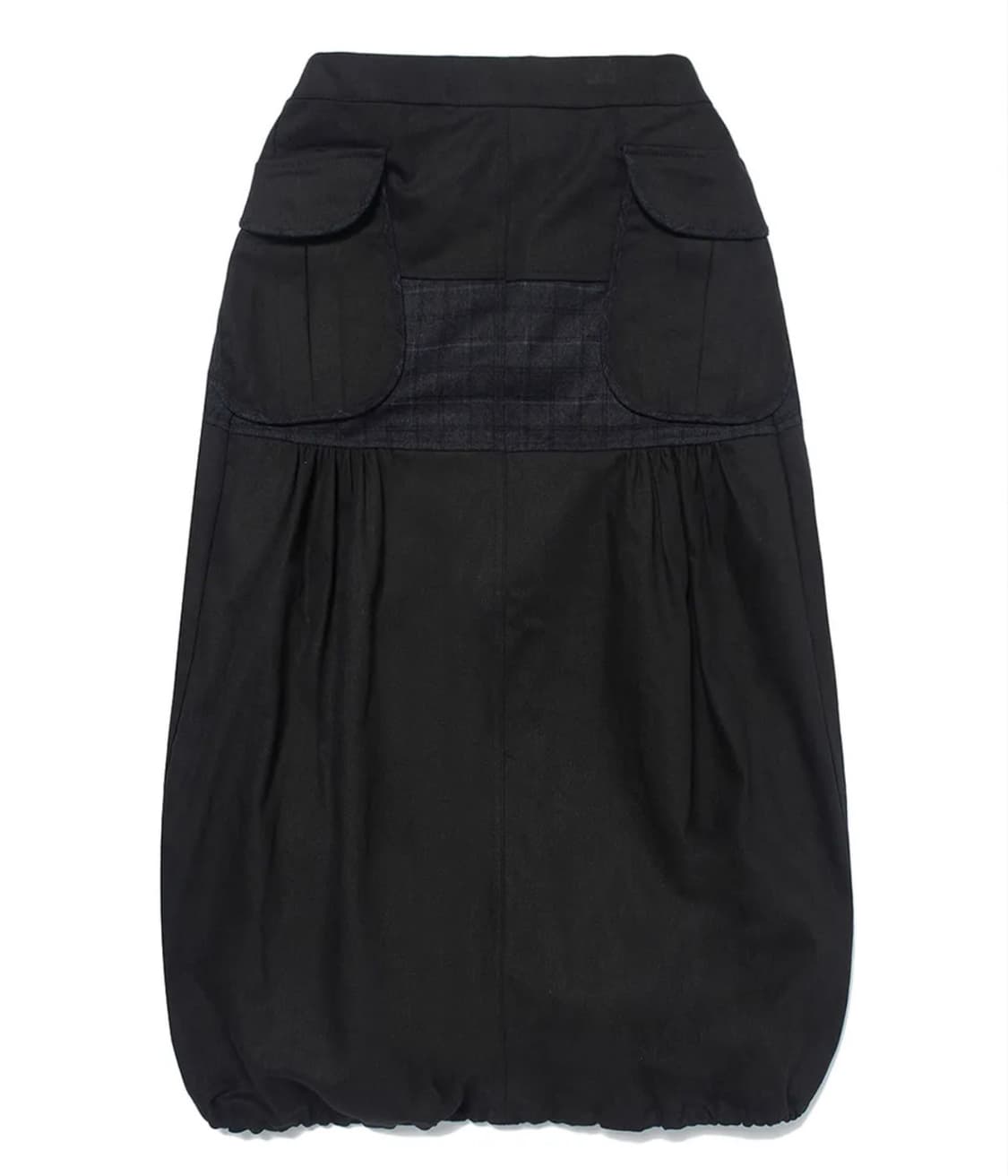 허그유어스킨 체크 벌룬 롱 스커트 상품이미지1