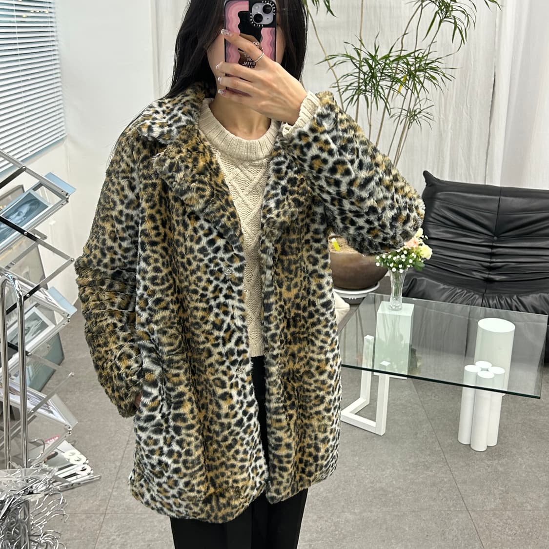 HOTTOPIC 호피무늬 퍼 자켓 상품이미지3