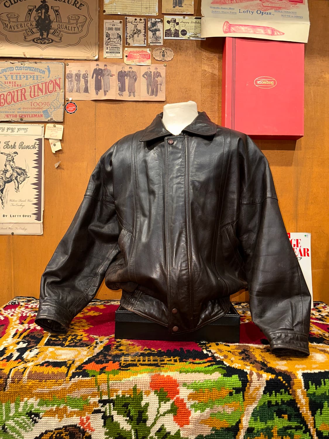 ( L-XL ) 봄버자켓 가죽자켓 레더자켓 빈티지가죽 밀리터리 항공점퍼 상품이미지3