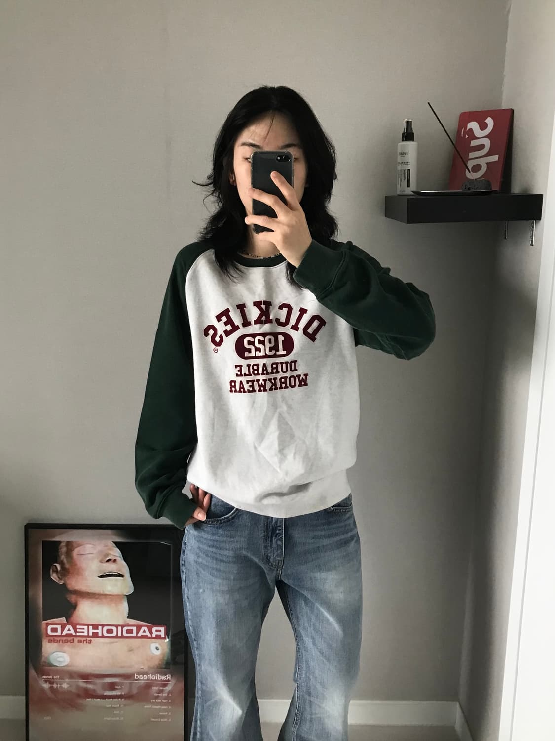 디키즈 중앙 프린팅 나그랑 패턴 맨투맨 상품이미지3