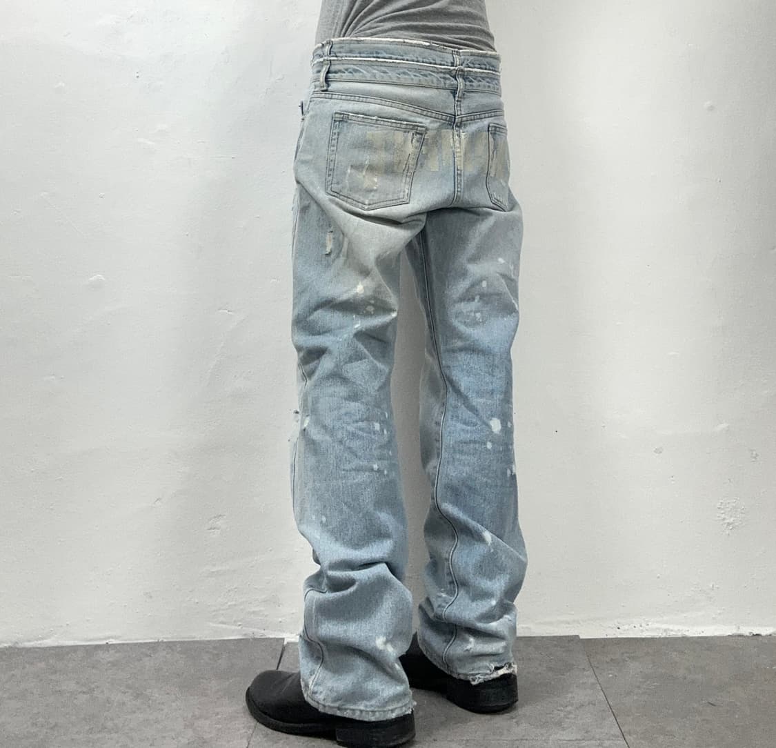 Moment Double Waist Distressed Denim Pan 상품이미지2