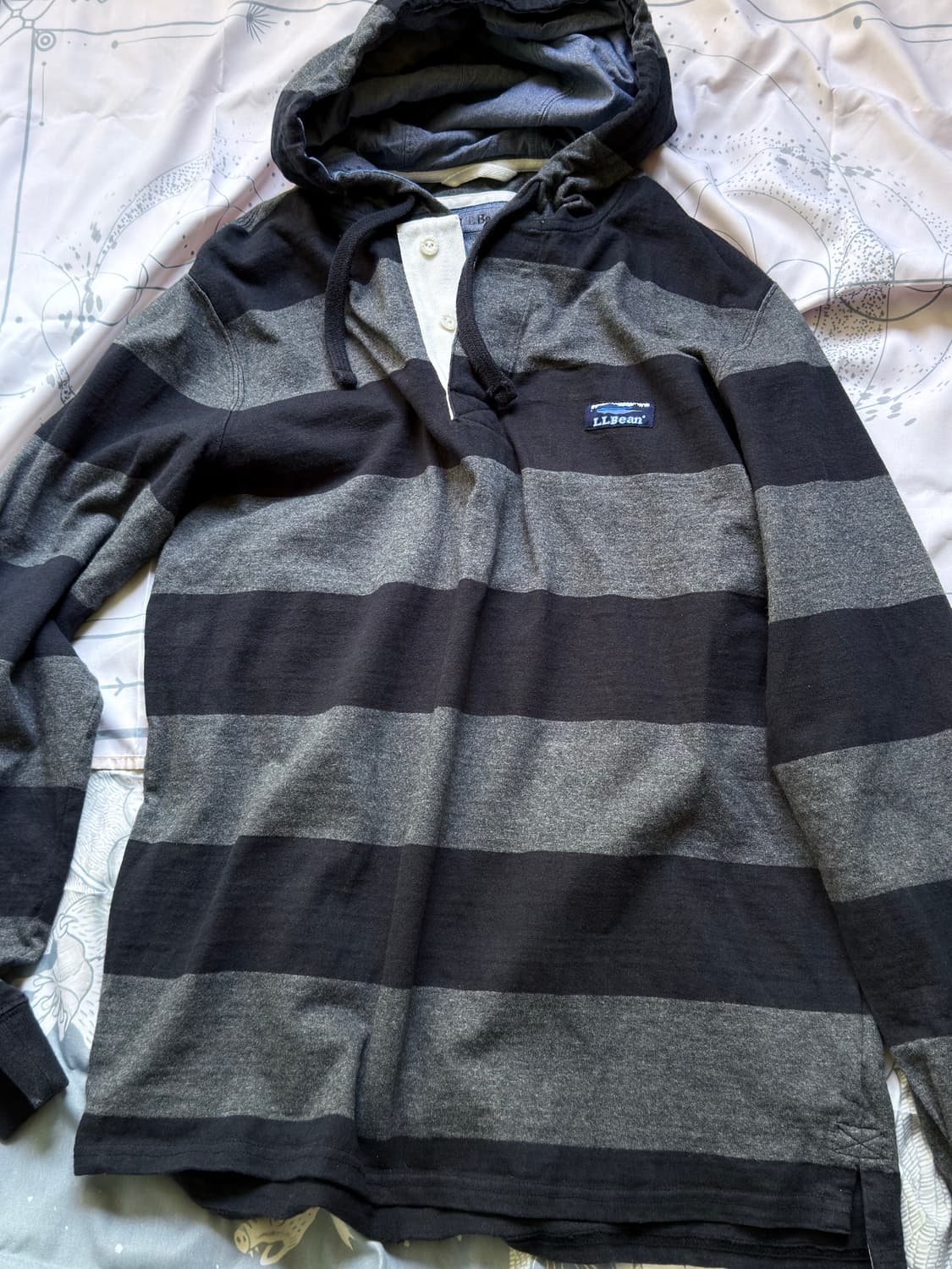 엘엘빈 스트라이프 럭비 후드 상품이미지1