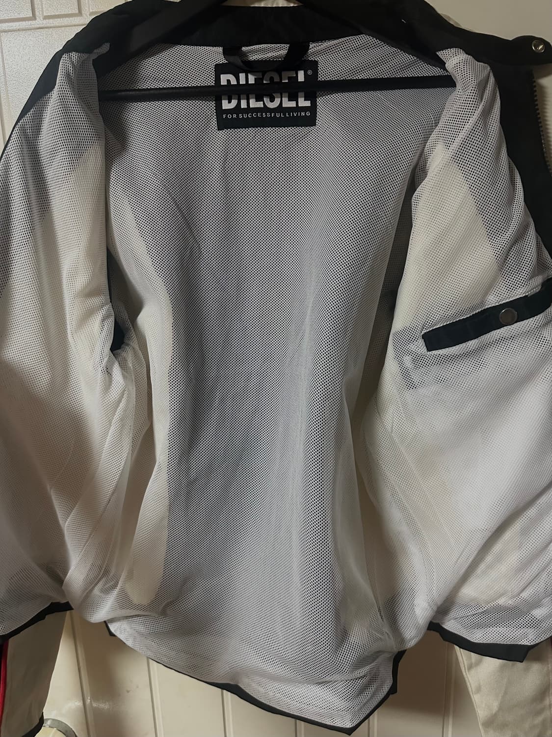 디젤 J-블링크 컬러블록 나일론 바이커 자켓 (XL) 상품이미지5