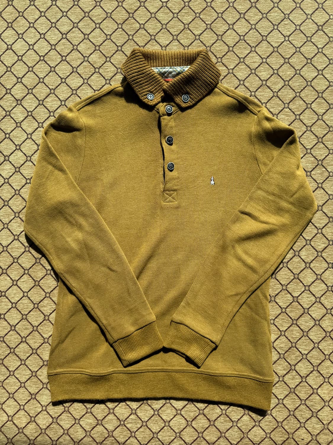 브라운 카라 버튼 니트 상품이미지2