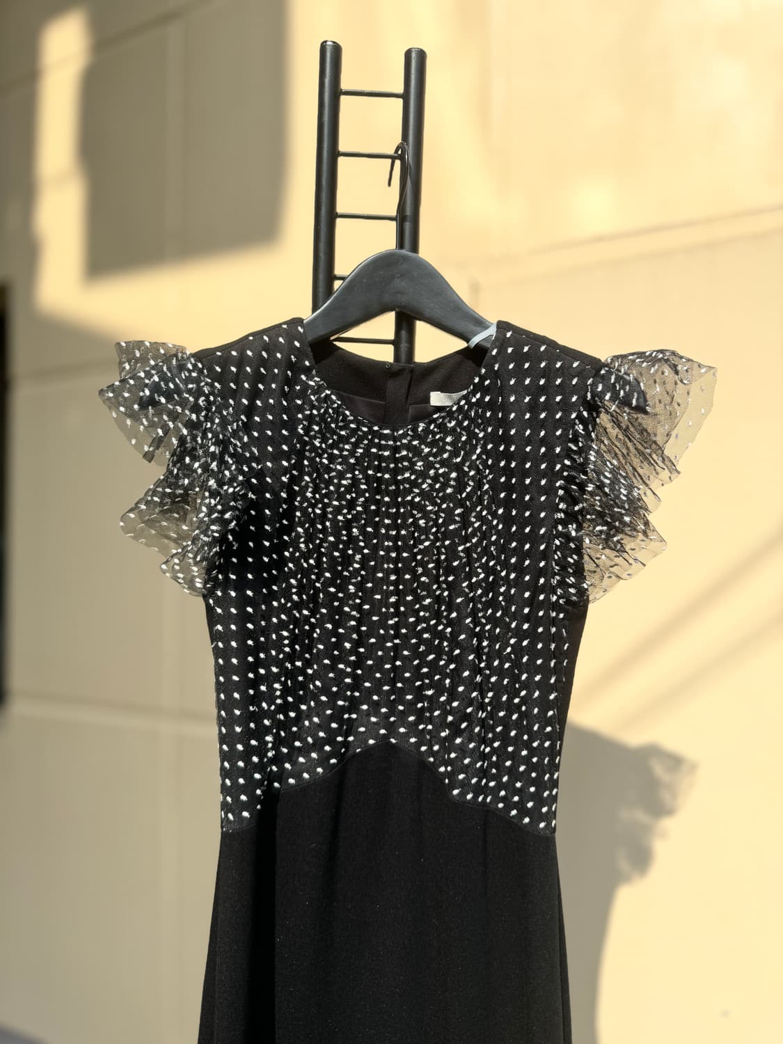 새상품 컨디션 Jason Wu 블랙 물방울 미디 원피스 사이즈 0(44사 상품이미지4