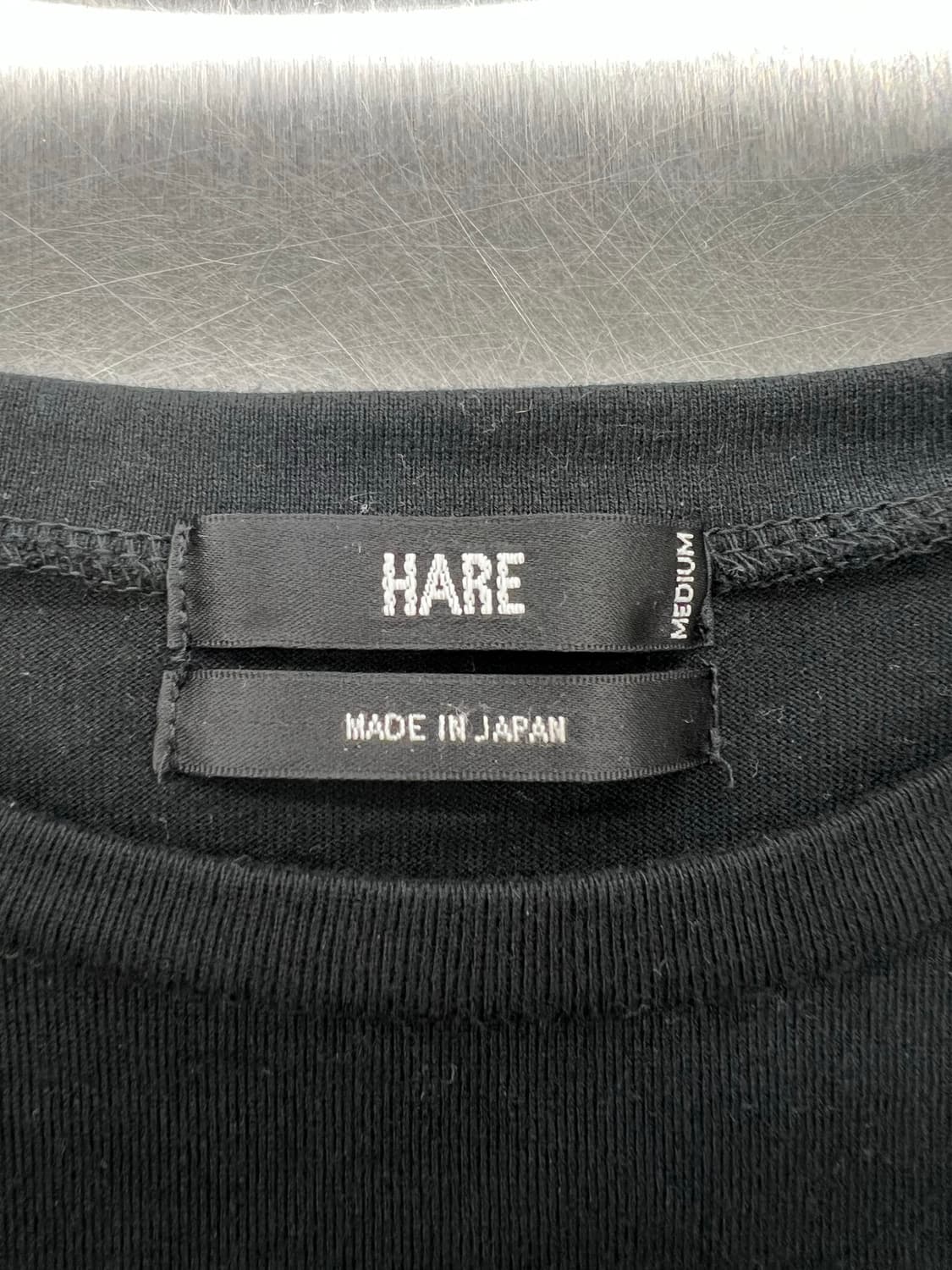 하레 블랙 그레이 비대칭 배색 디테일 하프티 상품이미지7