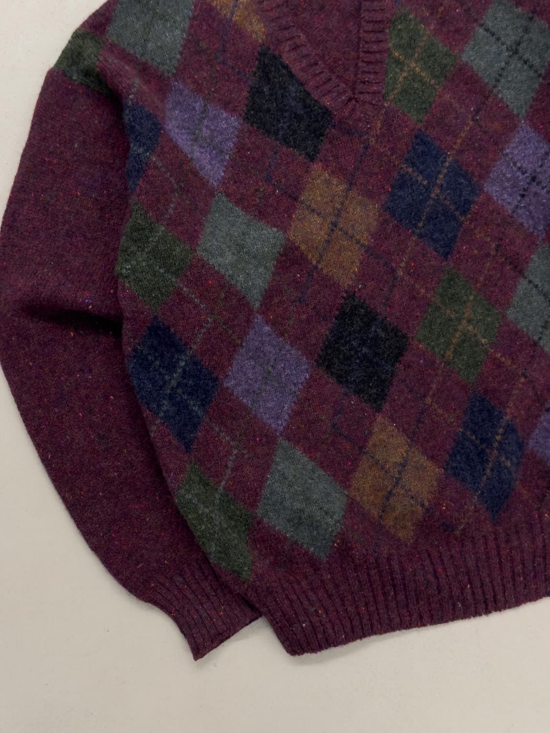 도네갈 트위드 아일랜드 아가일 스웨터 상품이미지3