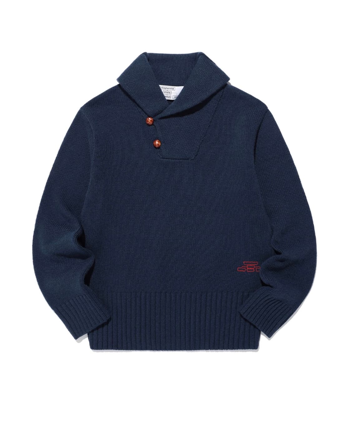 나이스고스트클럽 ffats 스왈 칼라 니트 네이비 상품이미지3