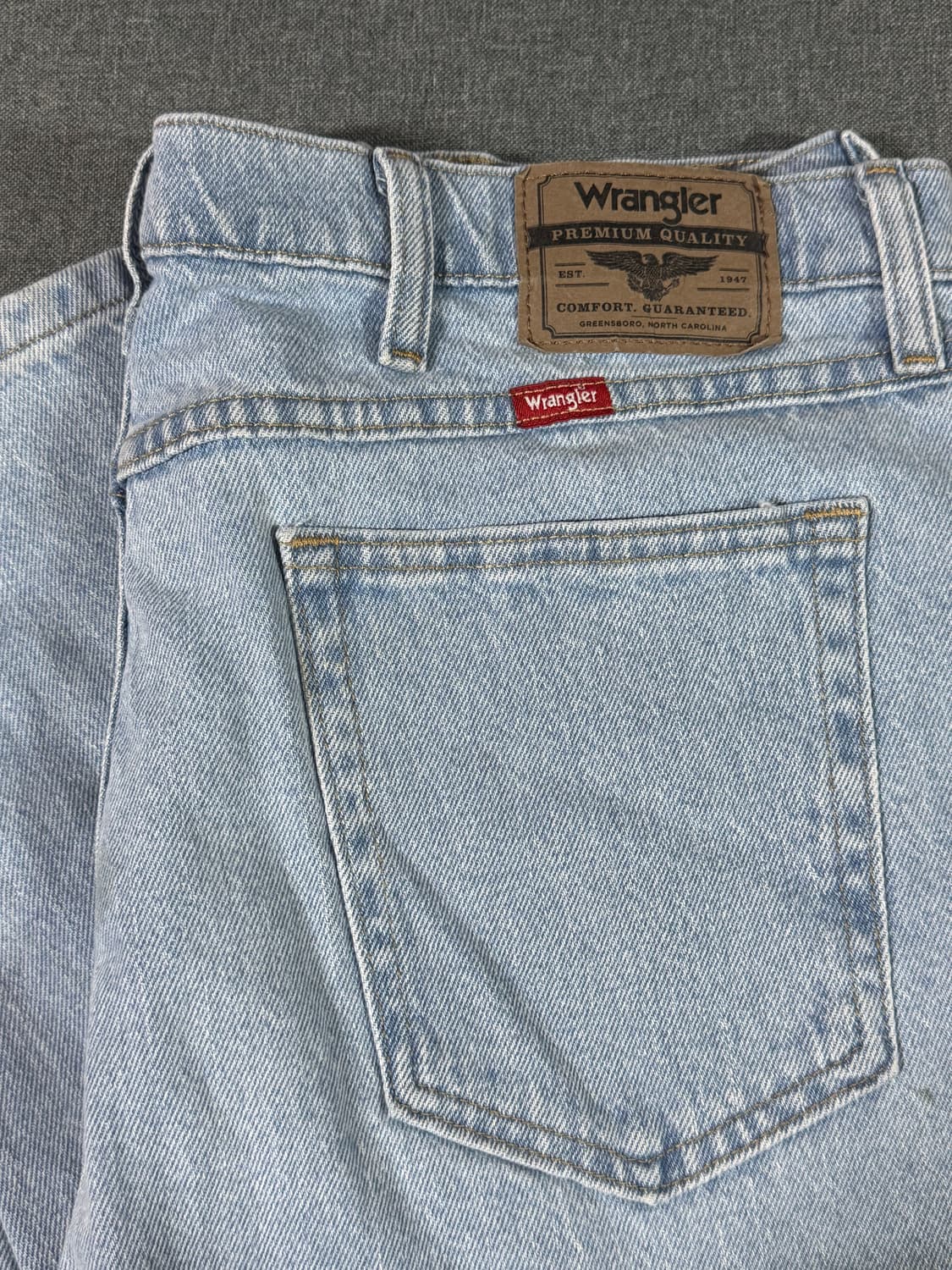 Premium Quality Wrangler 연청 스트레이트 데님 팬츠 상품이미지1