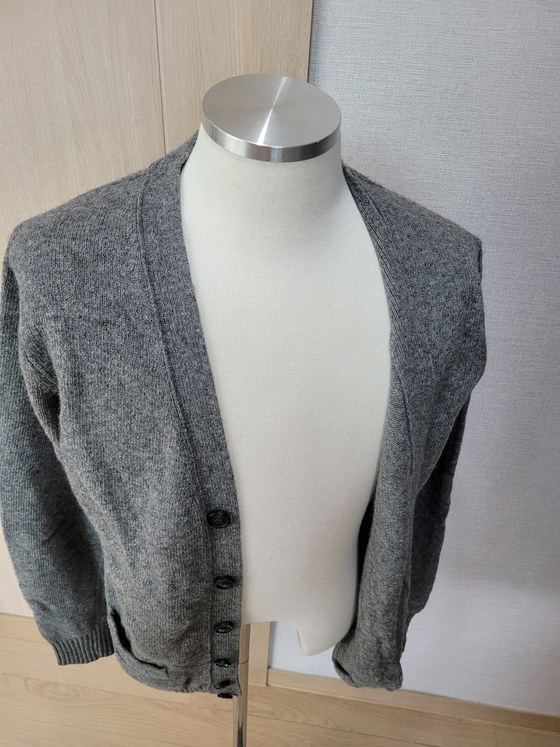 스파오 SPAO 남자 6버튼 울 가디건 100 그레이 상품이미지6