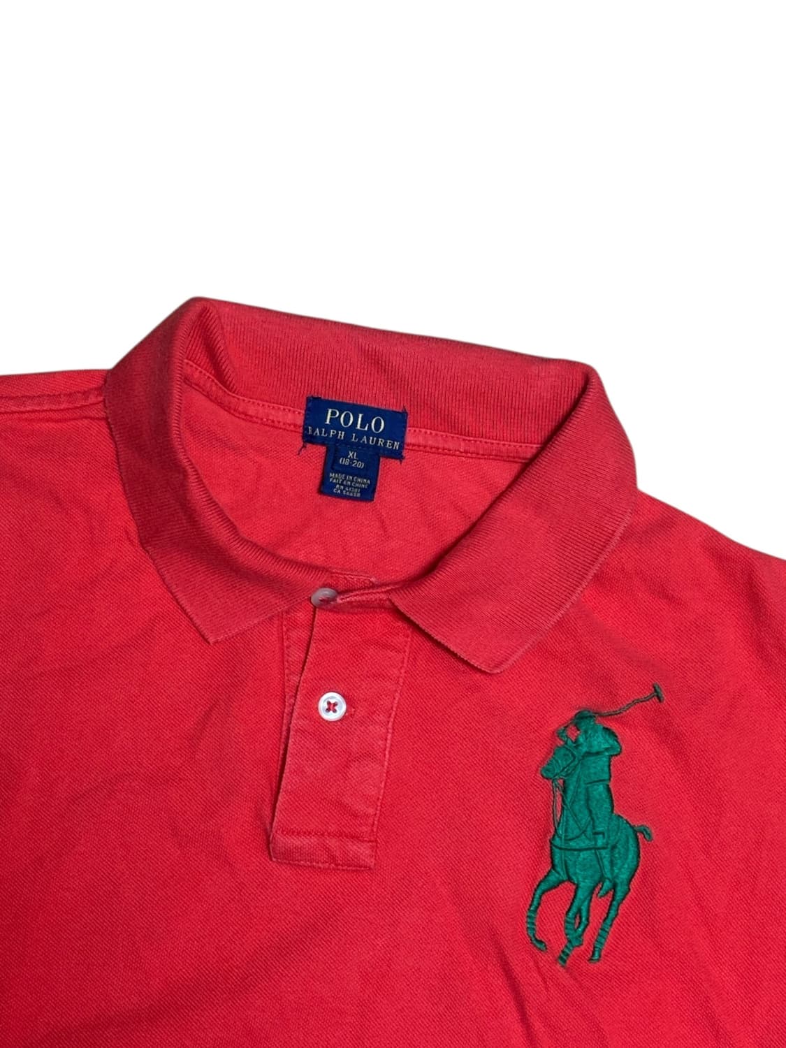 폴로 랄프로렌 빅포니 오렌지 컬러 카라 반팔티 상품이미지4