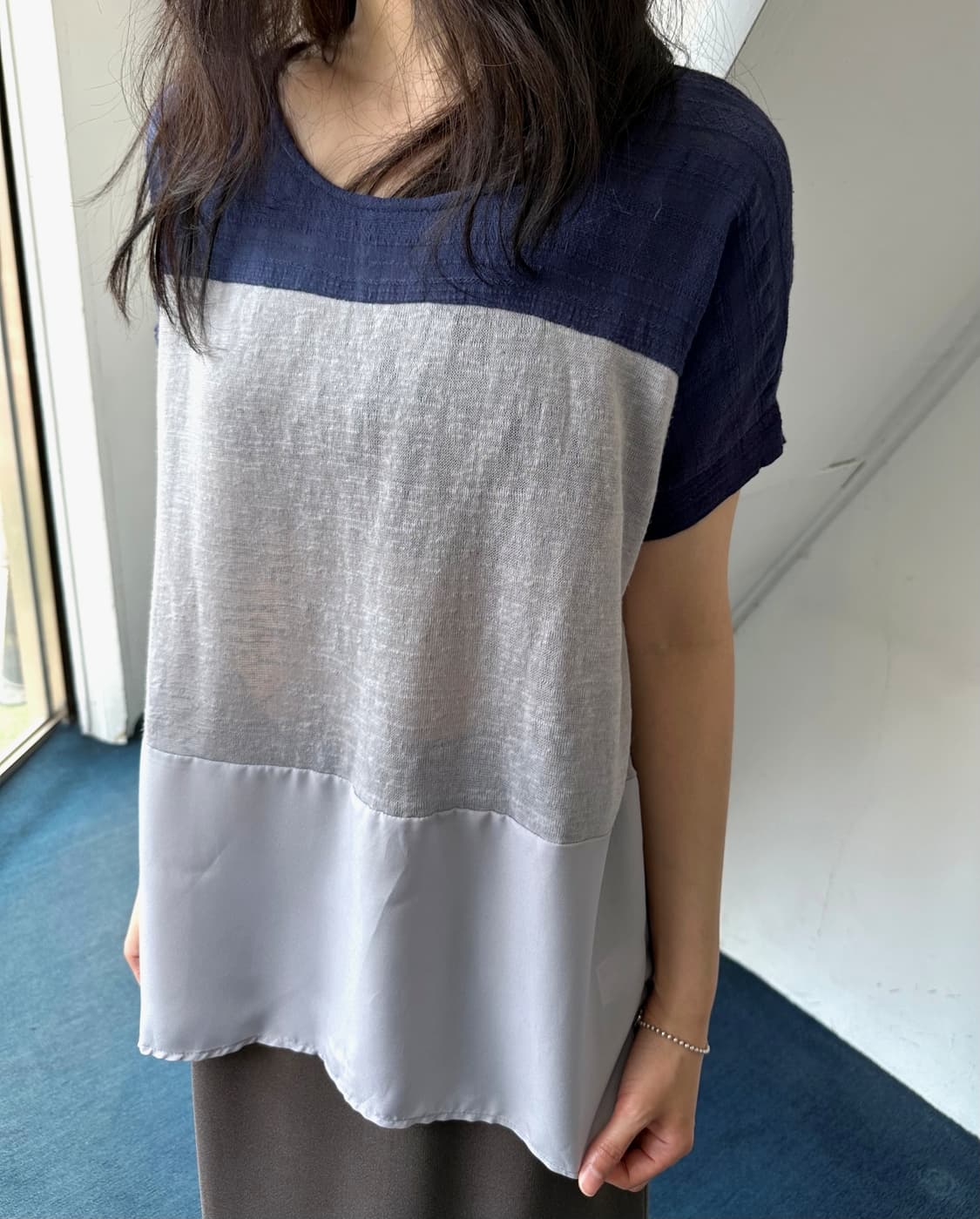 Design two tone panel wide top 상품이미지3