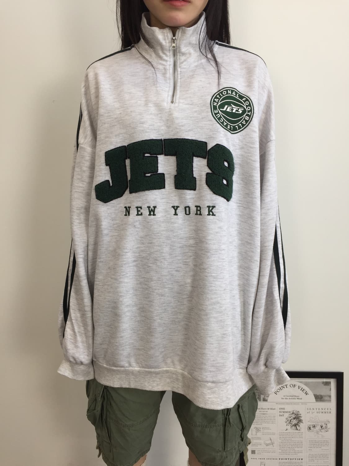 NFL NY Jets Half-Zip Pullover 상품이미지2