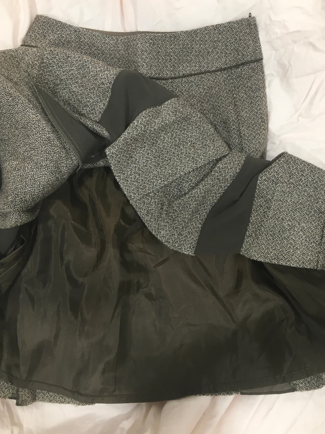 모리걸 빈티지 플리츠 브라운 초코 스커트 상품이미지3