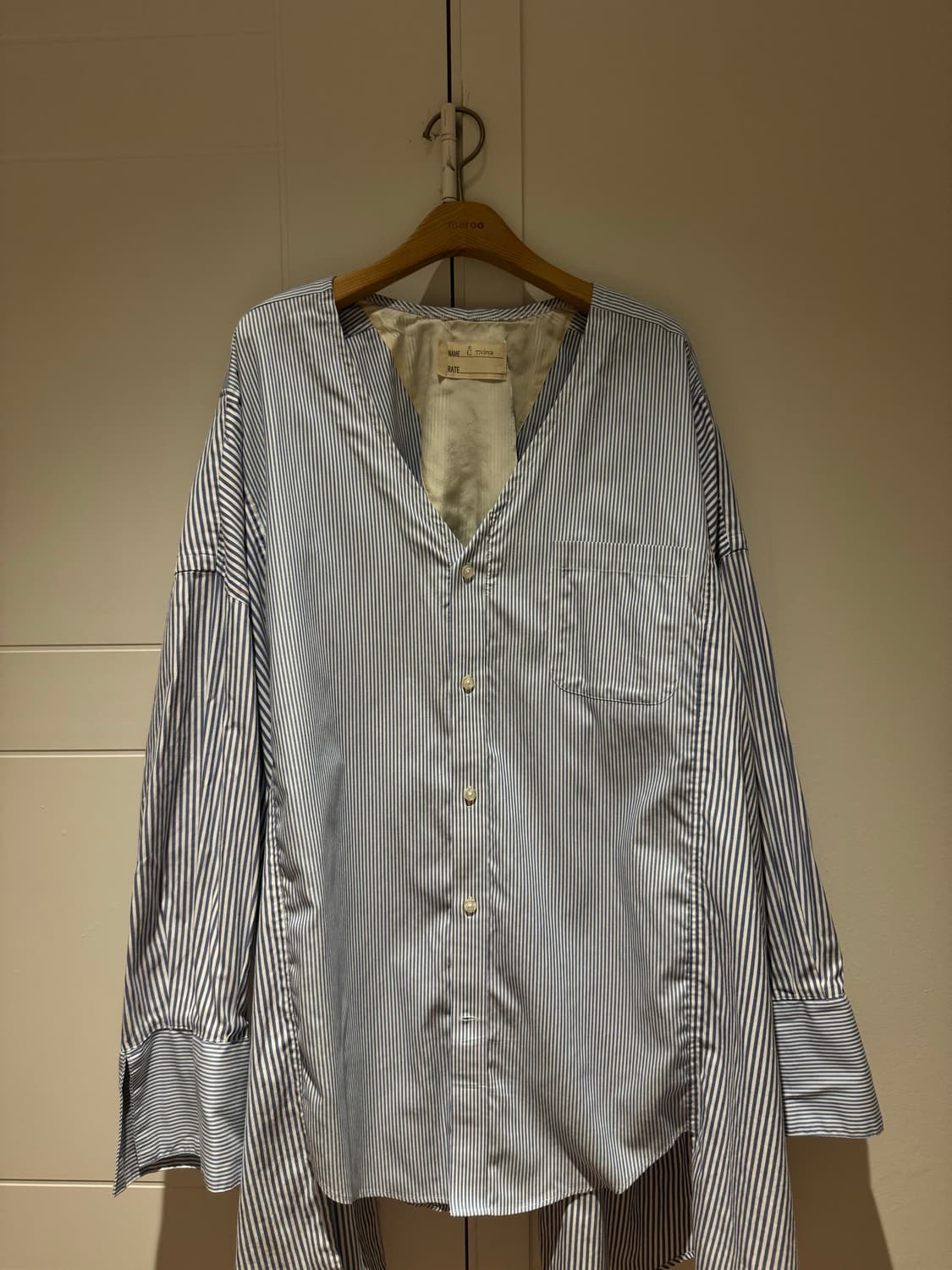 77cirka 스트라이프 브이넥셔츠 상품이미지2