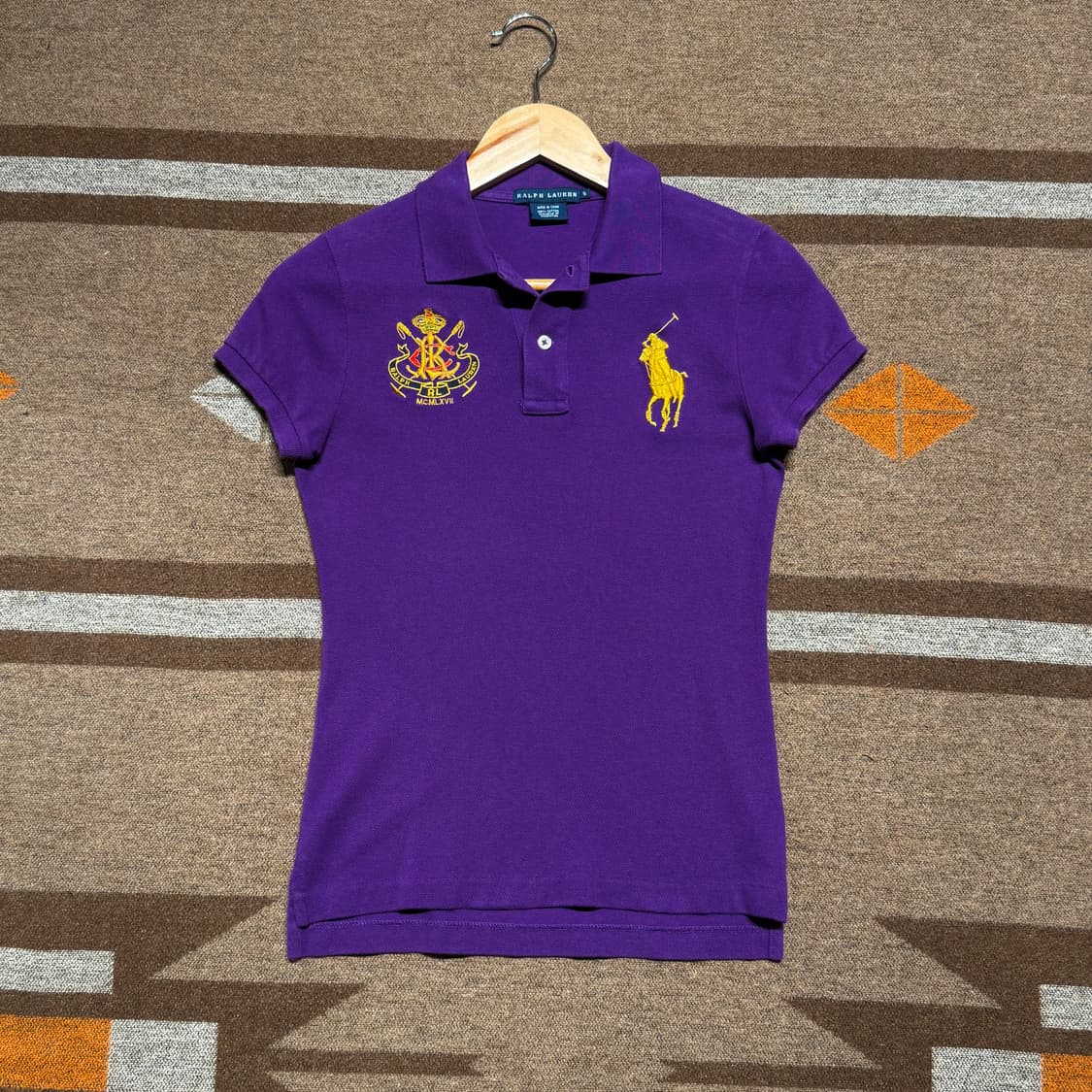 폴로랄프로렌 여성 빅포니 스키니 폴로 반팔 s 퍼플 상품이미지1