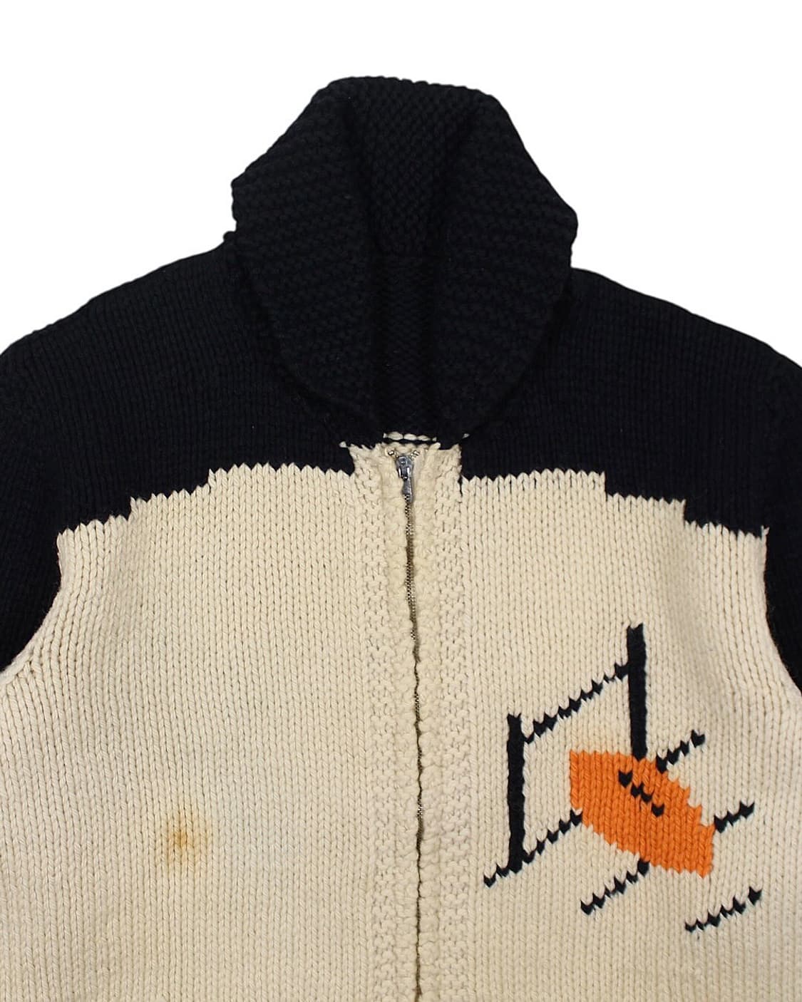 1960s 울 코위찬 집업 스웨터 럭비 빈티지 캐나다 상품이미지4