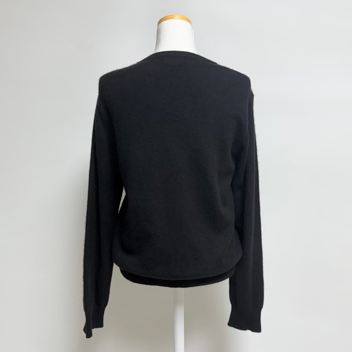 [캐시미어 100%] 블랙 라운드 여성 가디건 L 상품이미지3