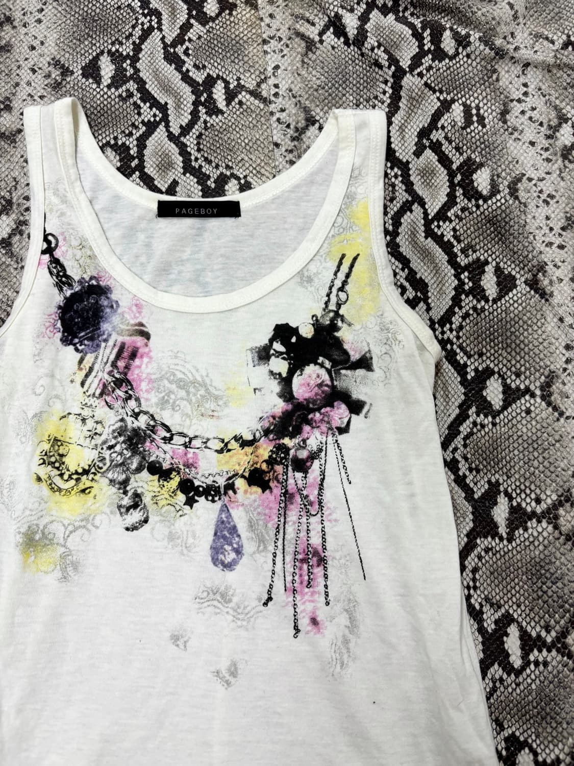 “Vintage” Y2K Kitsch Chain Print Sleevel 상품이미지3