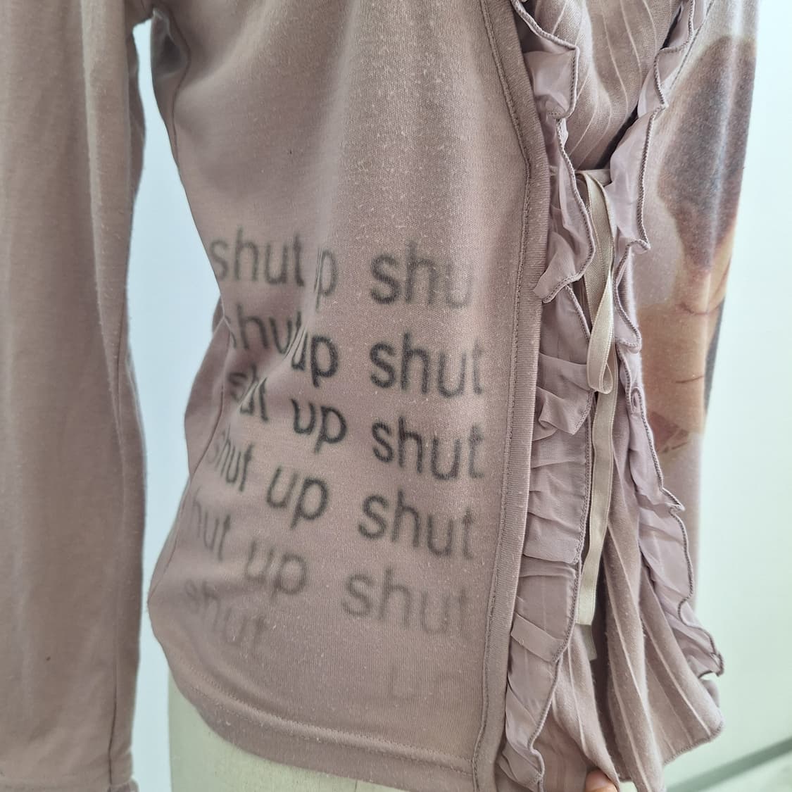Shut up long sleeve T 커스텀 빈티지 y2k 롱슬리브티 상품이미지4
