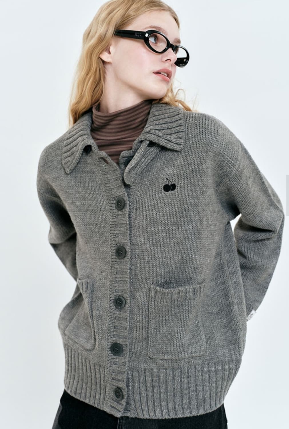 키르시 모노 체리 루즈핏 가디건 새상품 상품이미지2