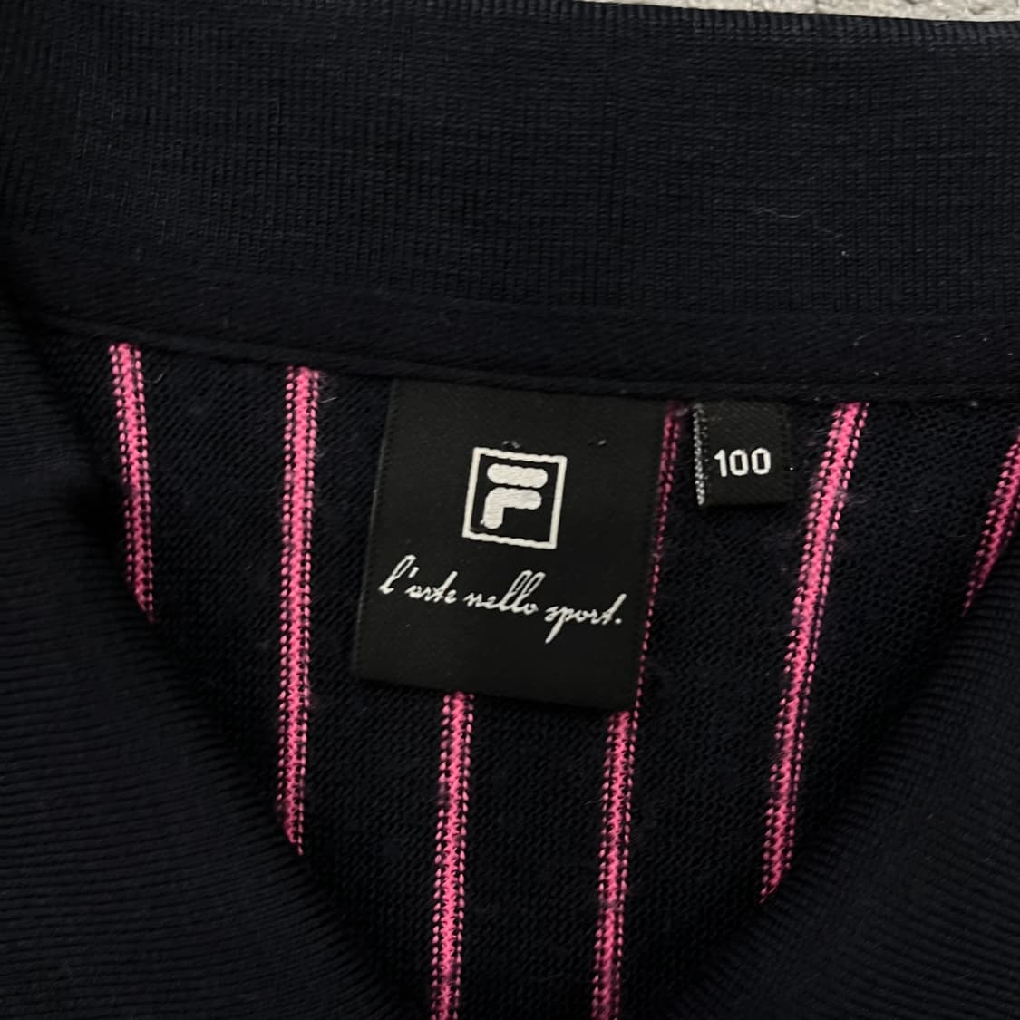 100 휠라 스트라이프 긴팔 폴로 티 상품이미지4