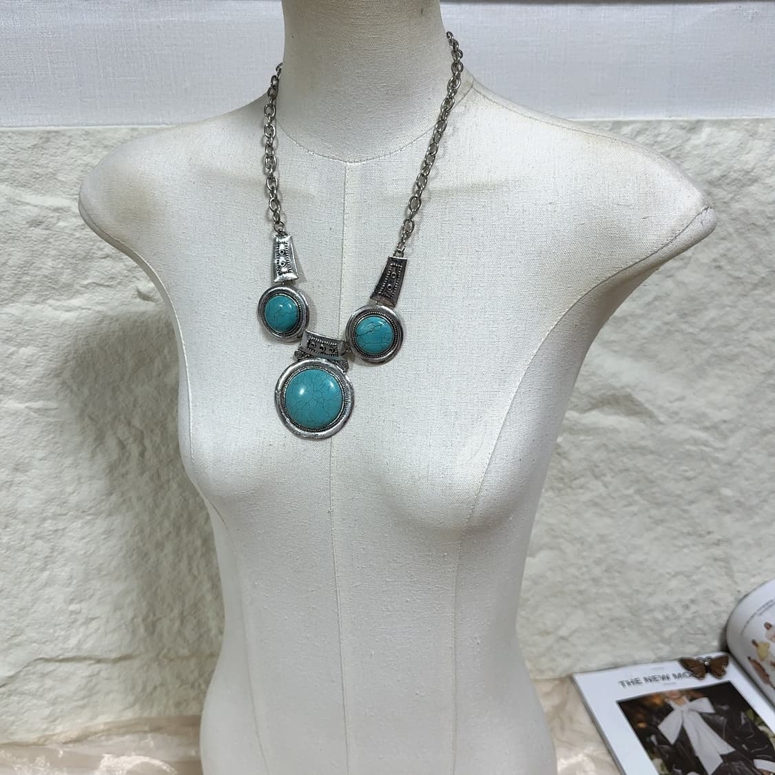 빈티지 에스닉 터키석 목걸이 상품이미지1