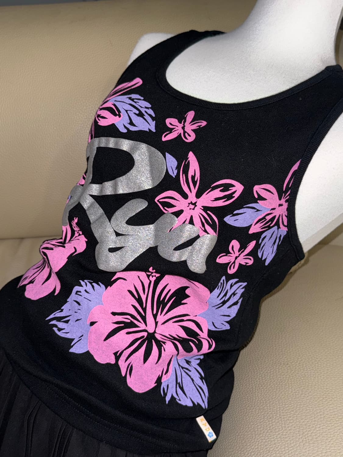 tropical pattern halter-neck top  상품이미지3