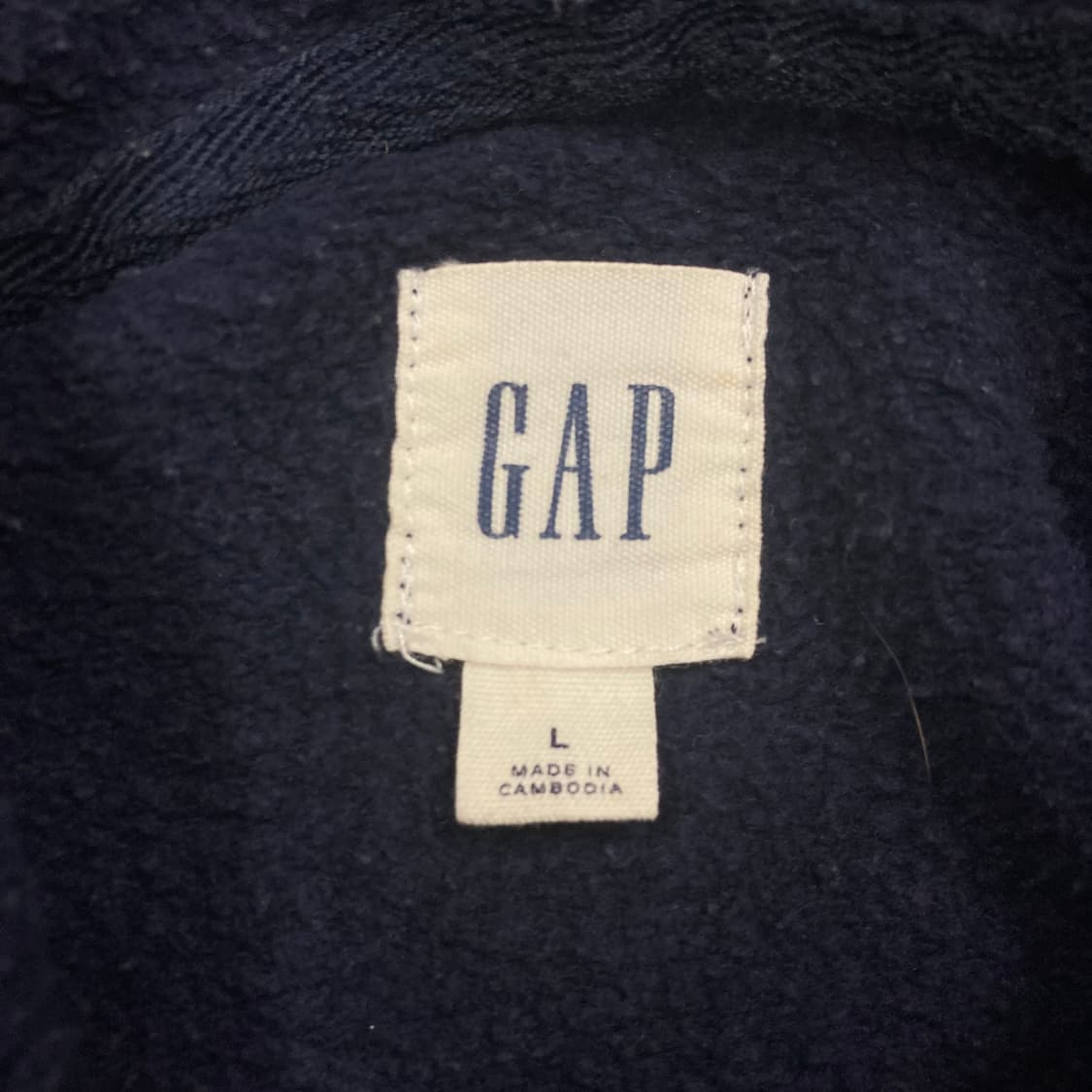 GAP 네이비 컬러 스펠아웃 빅로고 후드티 상품이미지3