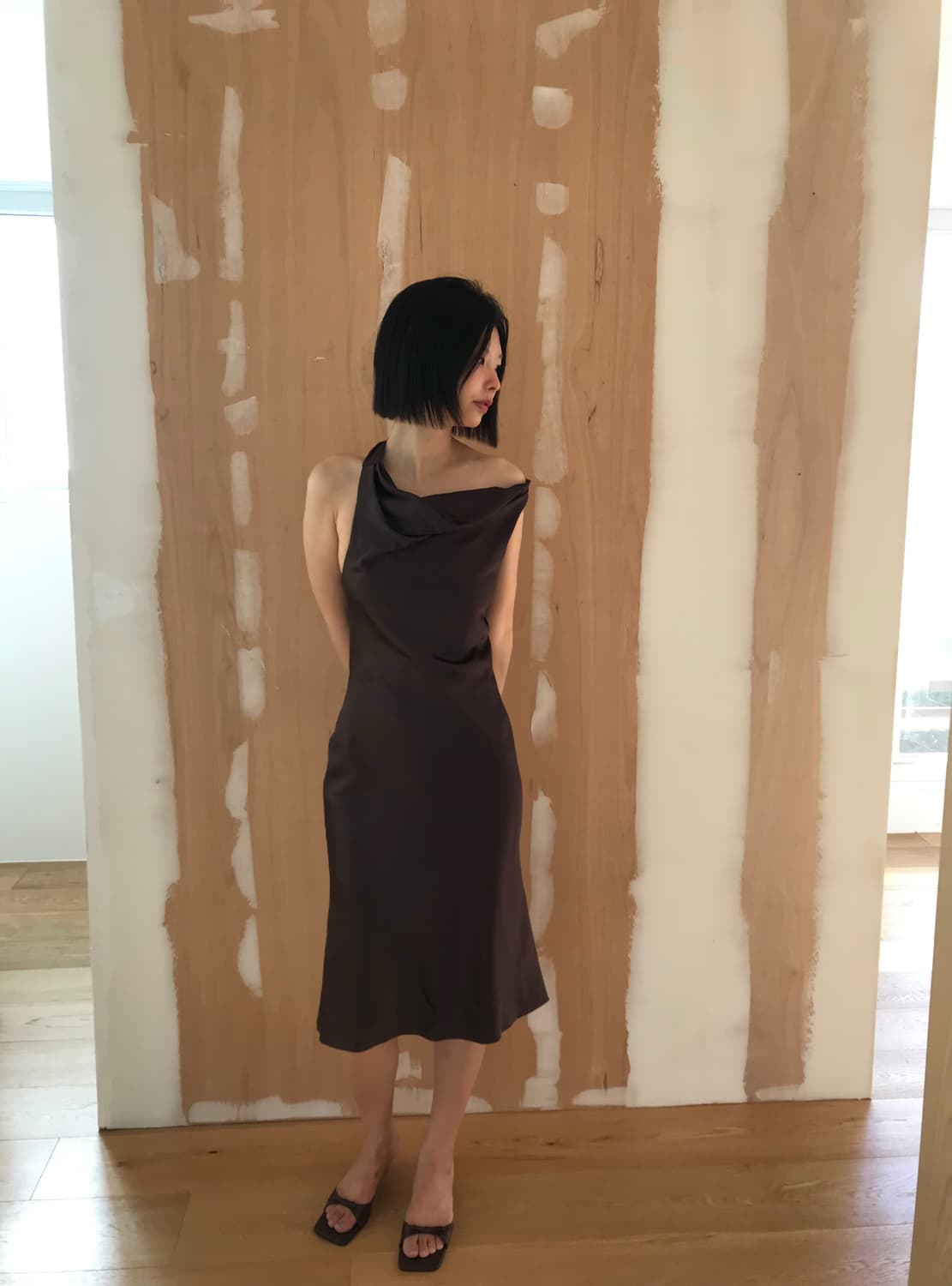 vintage brown halter one-piece 상품이미지3