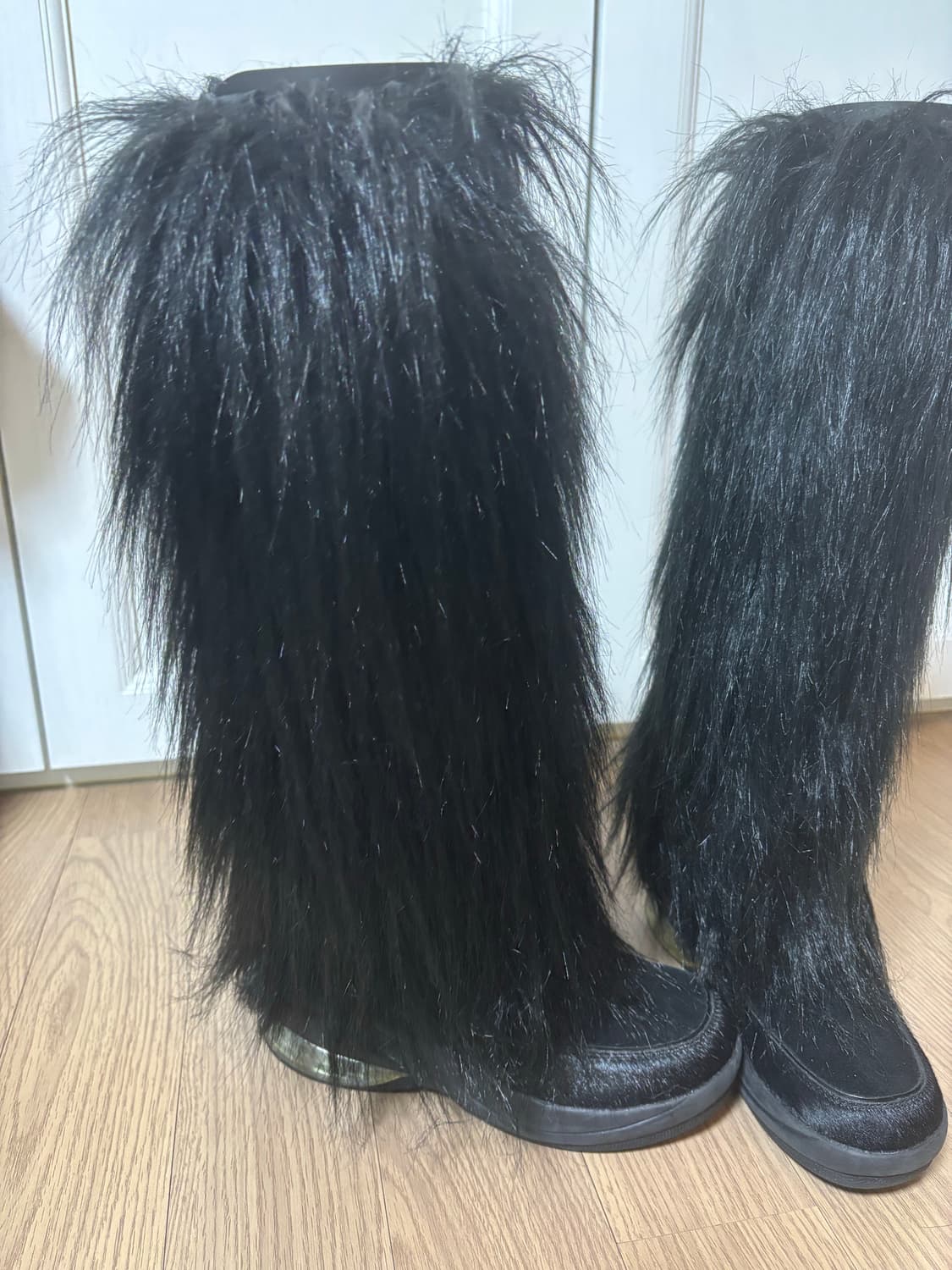 상태최상 원가 30 포나리나 니트부츠 롱부츠 가죽부츠 퍼부츠 225 갸루 상품이미지2