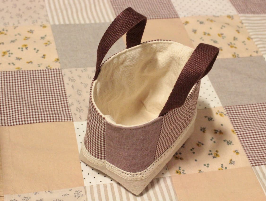 핸드메이드 패치워크 파우치 겸 패브릭 바구니 상품이미지3