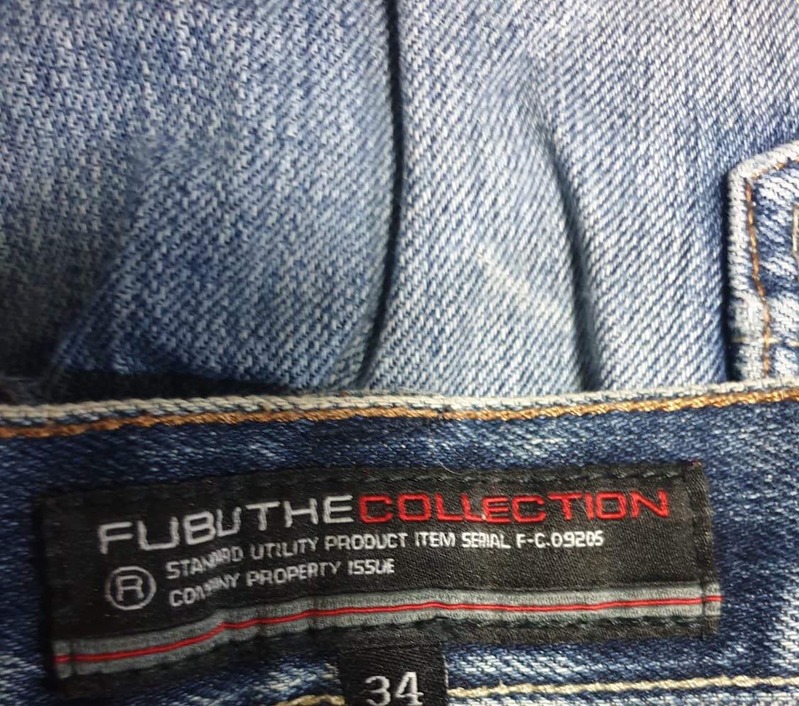 (07s) FUBU USA 성조기 백포켓 빈티지워싱 와이드 데님진(34) 상품이미지6