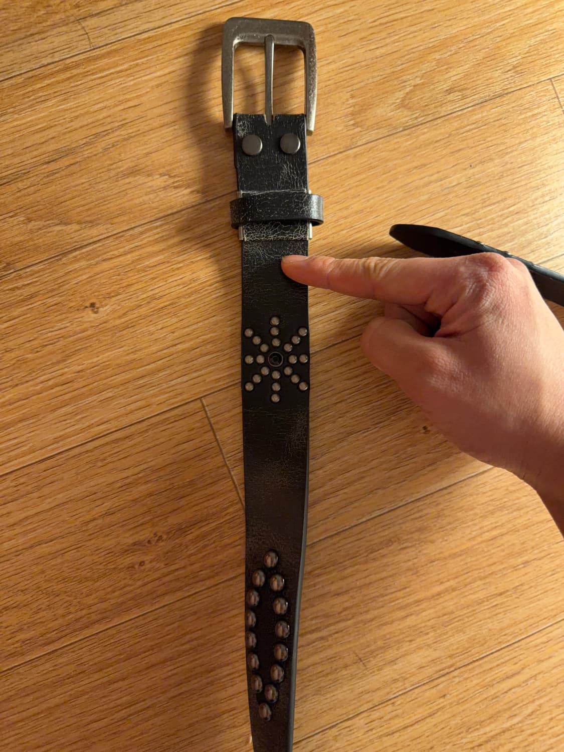 Made in japan, 레더 스터드 벨트. 상품이미지2