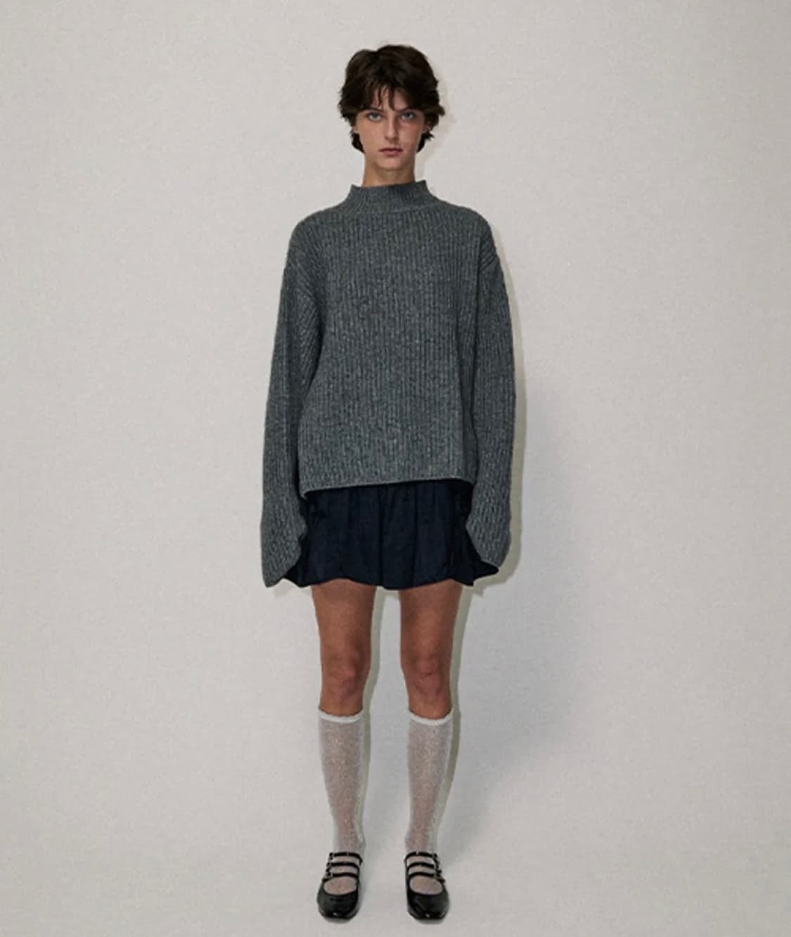 노앤뮤트 루즈핏 하프넥 니트 새상품 상품이미지2