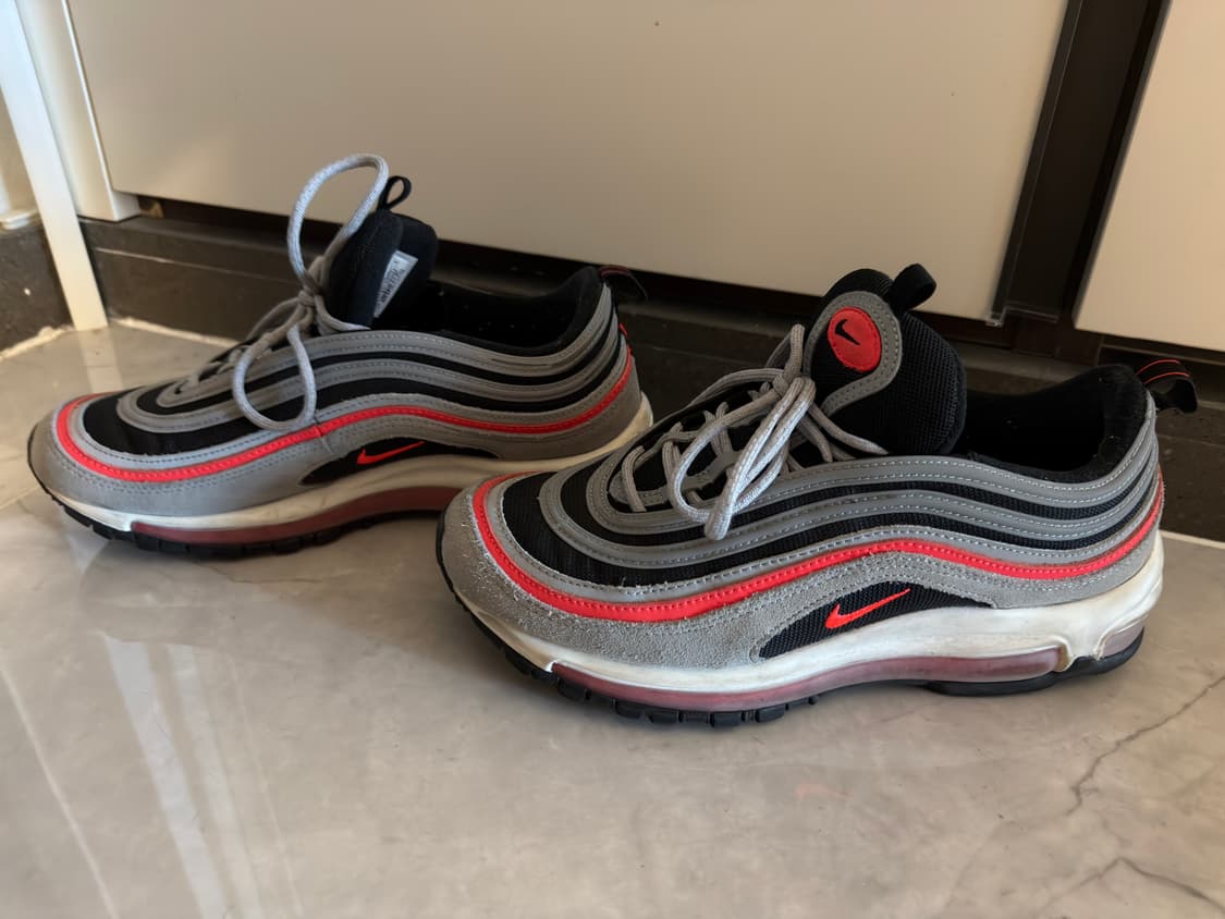 에어맥스97 울프그레이 라디언트레드 255사이즈 상품이미지3