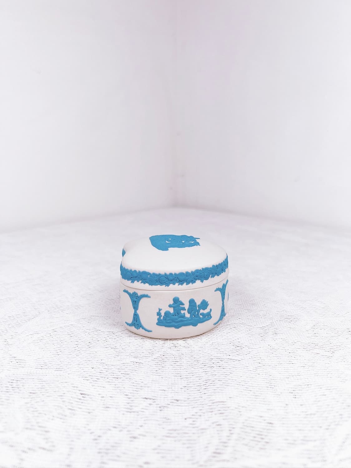 [영국앤틱] 웨지우드 제스퍼웨어 강낭콩 트킹켓박스 보석함_화이트 상품이미지5