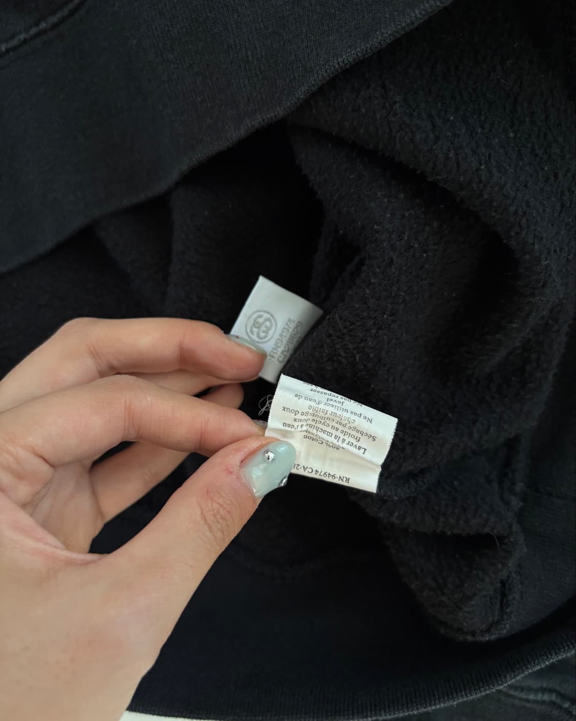 Stussy 스투시 레터링로고 블랙컬러 스웻셔츠 맨투맨 상품이미지7