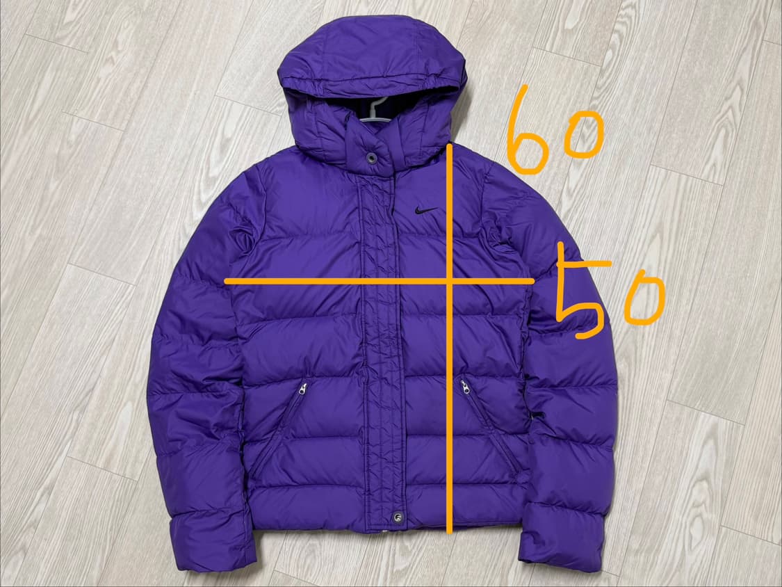 여성 85 / 나이키 퍼플 덕다운 숏패딩 상품이미지2