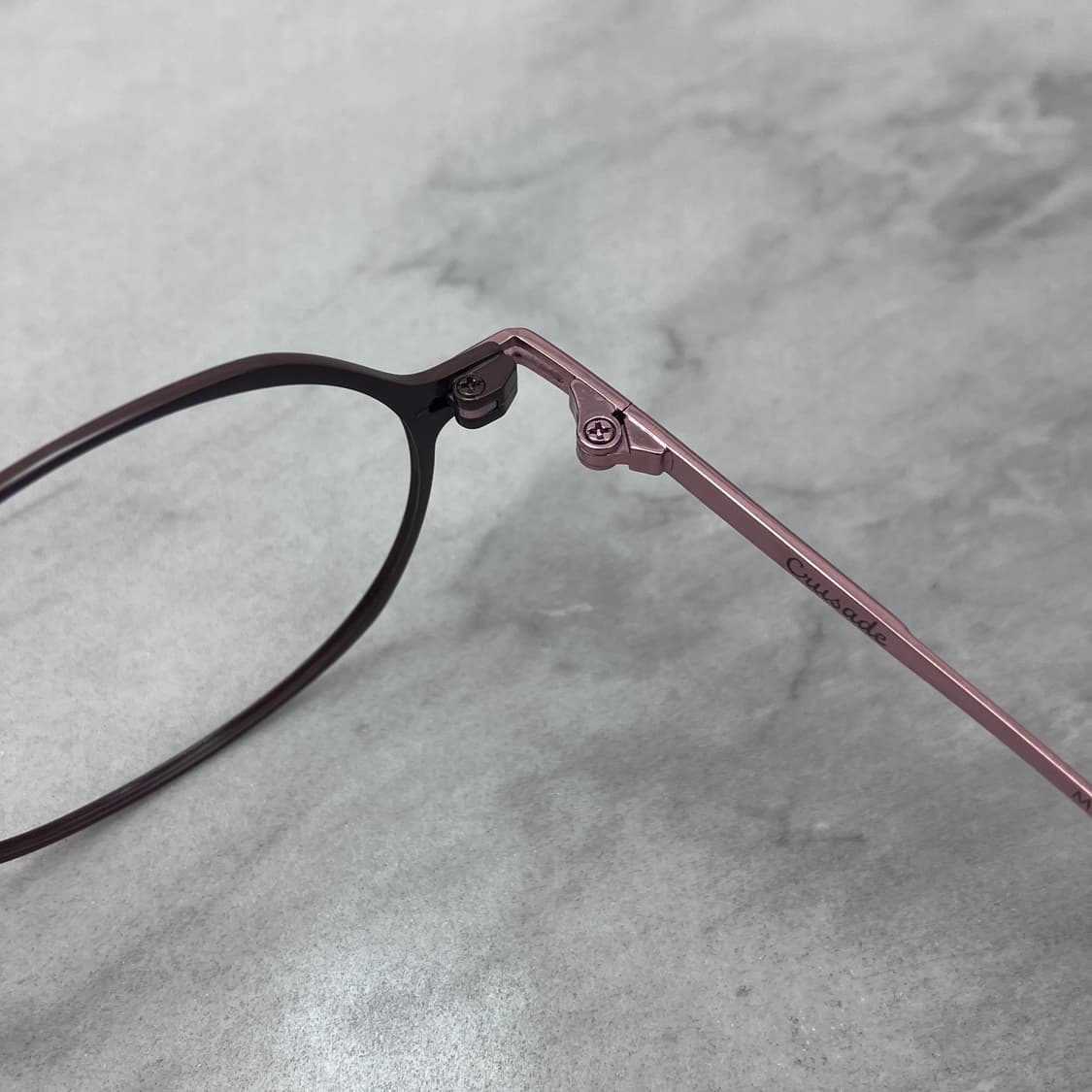 C69 크루세이드 Crusade 브라운 다각 오벌 메탈테 안경 상품이미지3