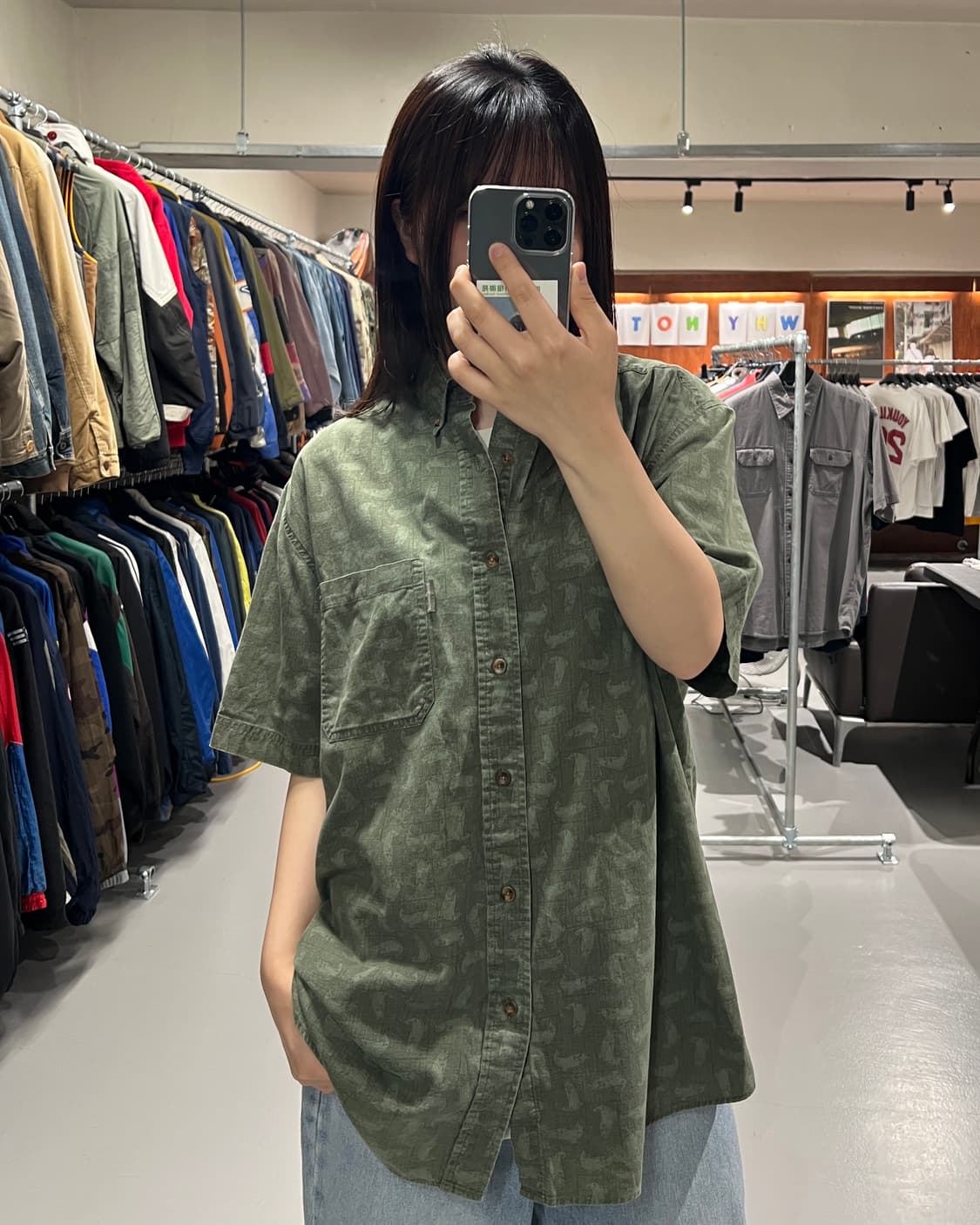 울리치 패턴 반팔 워크셔츠 상품이미지1