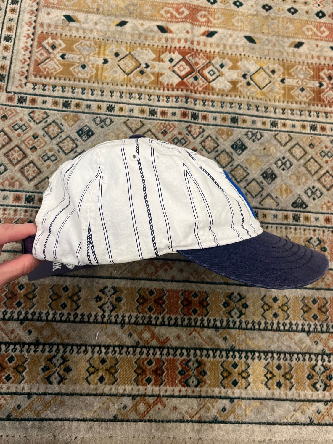 MLB 스트라이프 볼캡 네이비 #csz3774 상품이미지7