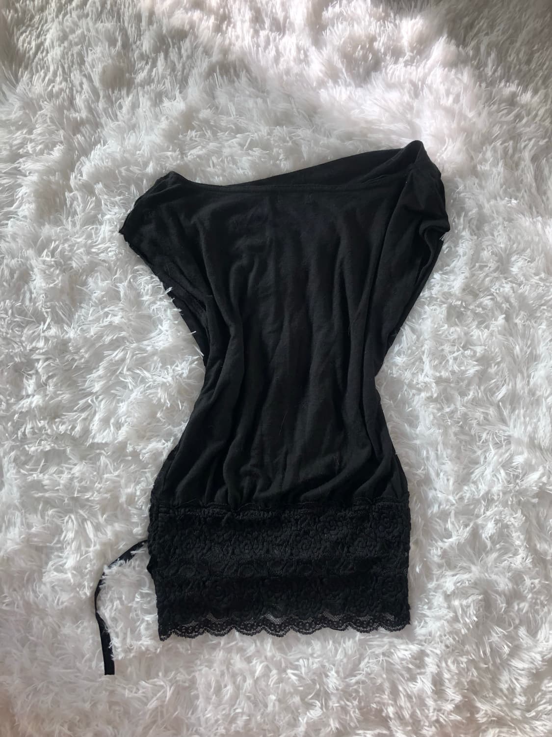 black lace flower top 상품이미지5
